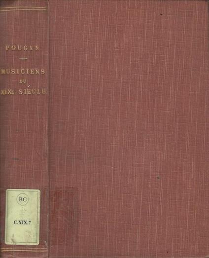 Musiciens du XIX siècle. Auber - Rossini - Donizetti - Ambroise Thomas - Verdi - Gounod - Victor Massé - Reyer - Léo Delibes - Arthur Pougin - copertina