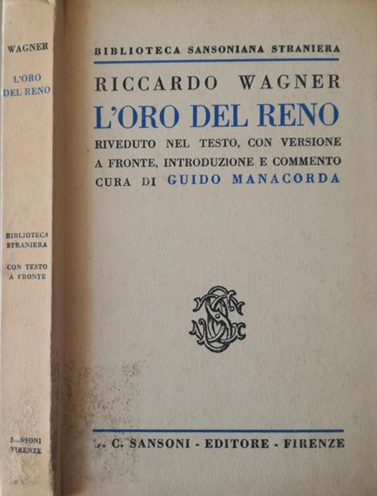 L' oro del Reno - Richard Wagner - copertina