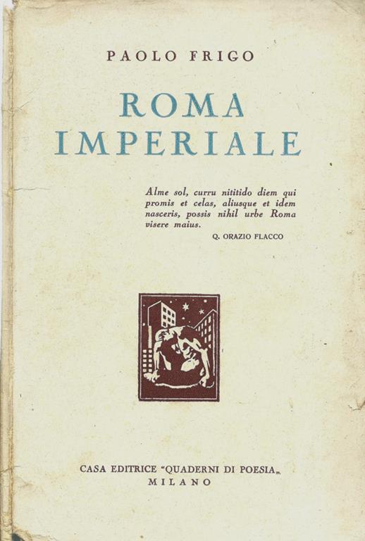 Roma imperiale - Paolo Frigo - copertina