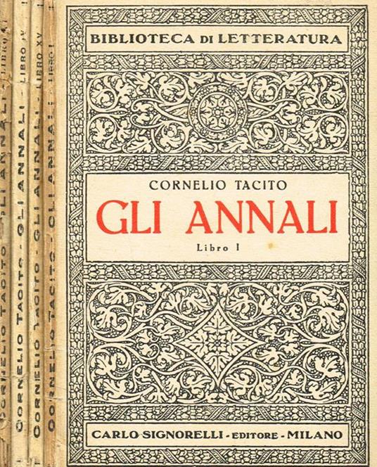 Gli Annali. Libro I, IV, VI, XV - P. Cornelio Tacito - copertina