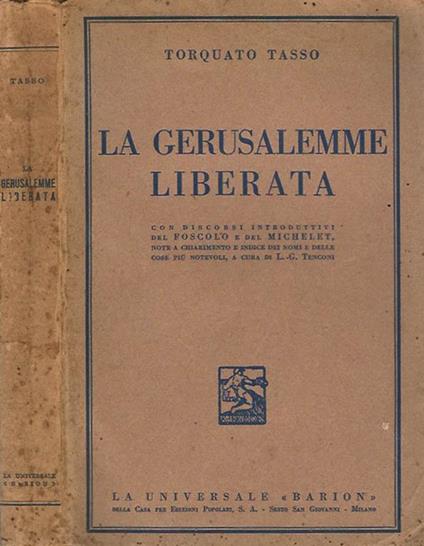 La Gerusalemme liberata - Torquato Tasso - copertina