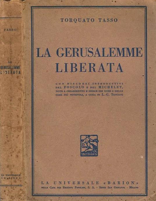 La Gerusalemme liberata - Torquato Tasso - copertina