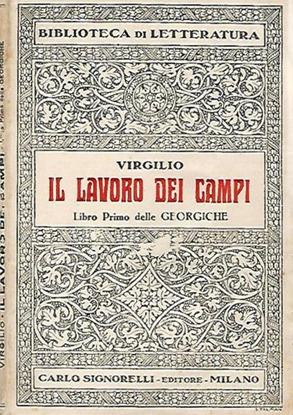 Il lavoro dei campi vol. I - Publio Virgilio Marone - copertina