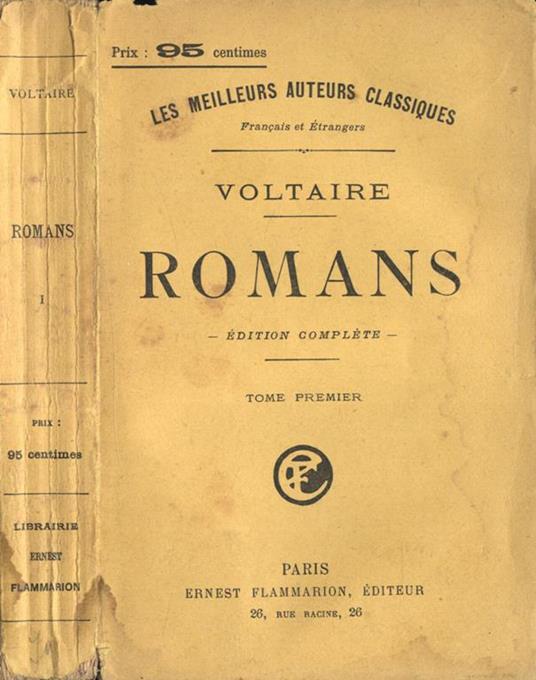 Romans Vol. I - Voltaire - copertina