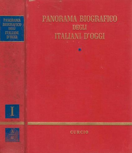 Panorama biografico degli italiani d'oggi vol. I A - H - Gennaro Vaccaro - copertina