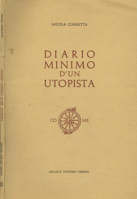 Diario minimo d'un utopista - Nicola Ciarletta - copertina