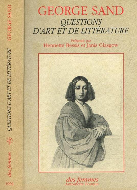 Questions d'art et de litterature - George Sand - copertina