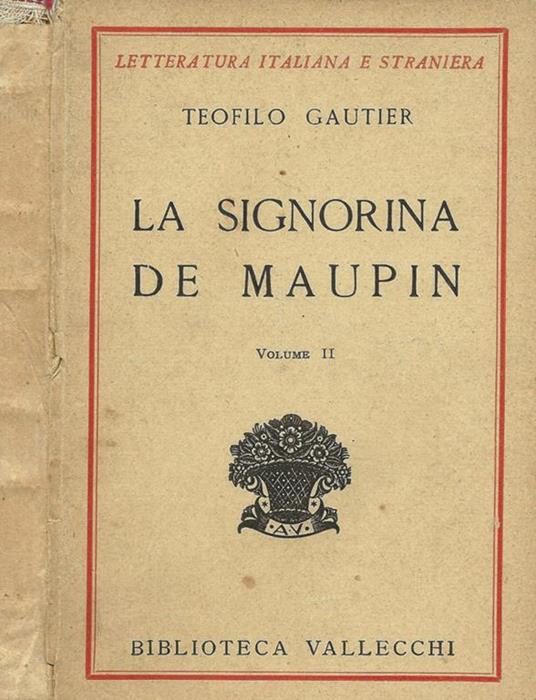 La signorina de Maupin Vol.II - Théophile Gautier - copertina