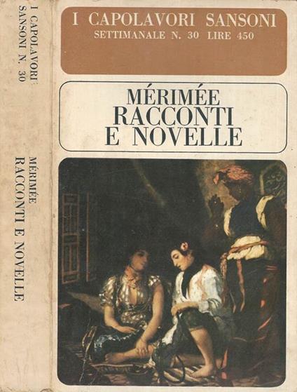 Racconti e Novelle - Prosper Mérimée - copertina