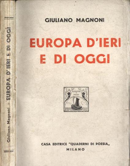 Europa d' ieri e di oggi - Giuliano Magnoni - copertina