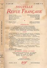 La nouvelle revue francaise. 5° année n. 54, juin 1957