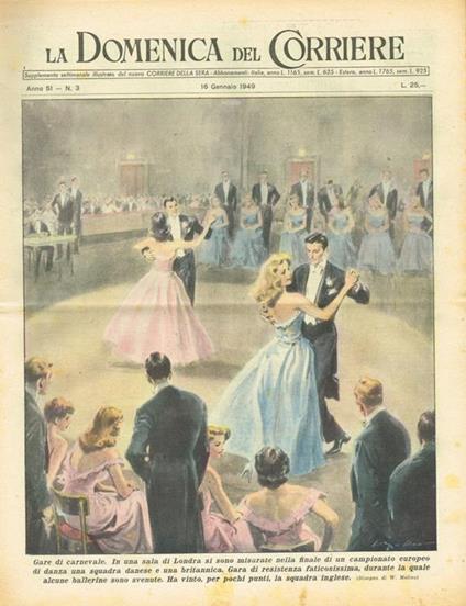 La Domenica del Corriere. Anno 51 n.3, 16 gennaio 1949 - copertina