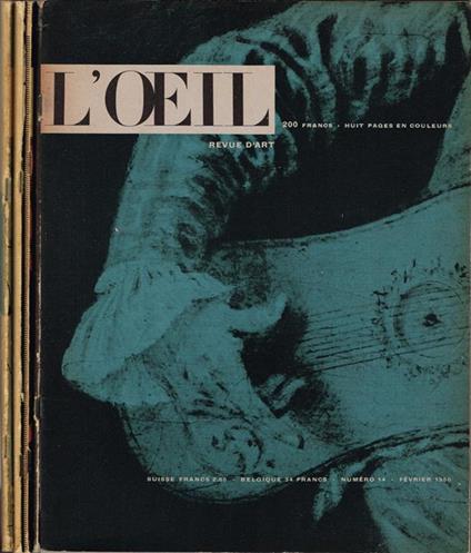 L' Oeil. Revue d'Art mensuelle - 1956 - copertina