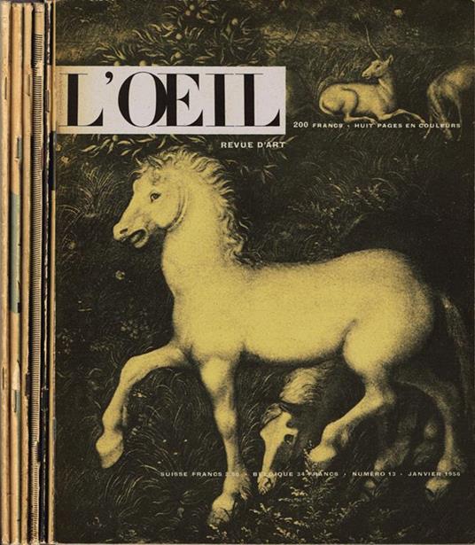 L' Oeil. Revue d'Art mensuelle - 1956 - copertina