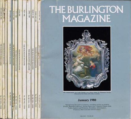 The Burlington Magazine. Vol. CXXII - 1980 - copertina