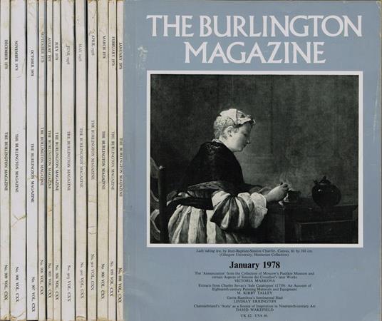 The Burlington Magazine. Vol. CXX - 1978 - copertina