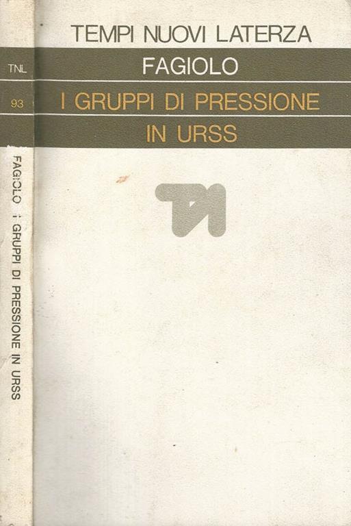 I gruppi di pressione in URSS - Silvio Fagiolo - copertina