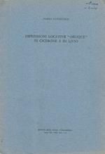 Espressioni locative oblique in Cicerone e in Livio. Estratto dalla rivista Ciceroniana anno III, 1962, fasc.1-2