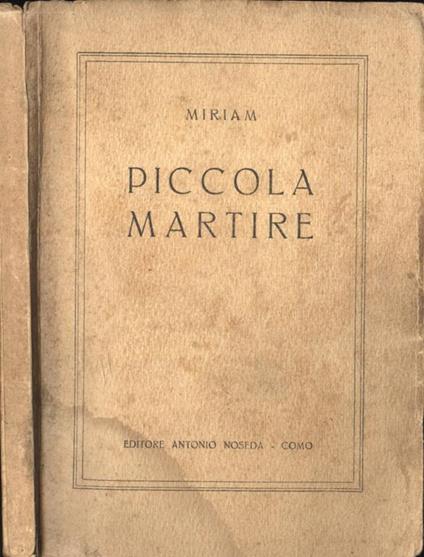 Piccola martire - copertina