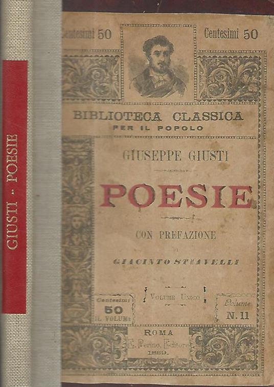 Poesie - Giuseppe Giusti - copertina