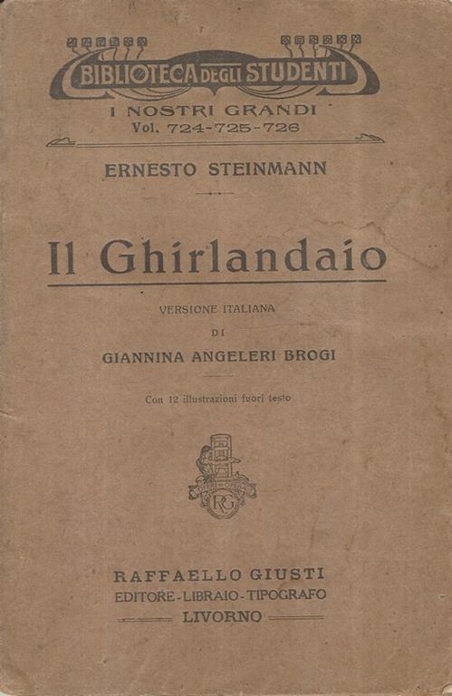 Il Ghirlandaio - Ernesto Steinmann - copertina