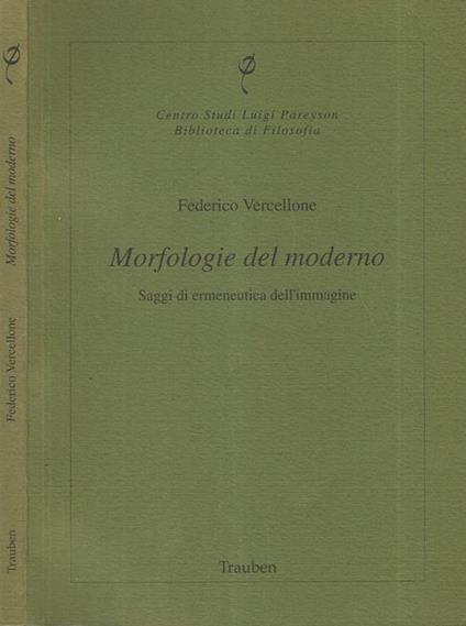 Morfologie del moderno. Saggi di ermeneutica dell'immagine - Federico Vercellone - copertina