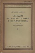 Schizzo della moderna filosofia e del proprio sistema