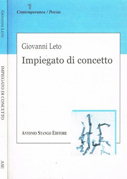 Impiegato di concetto - Giovanni Leto - copertina