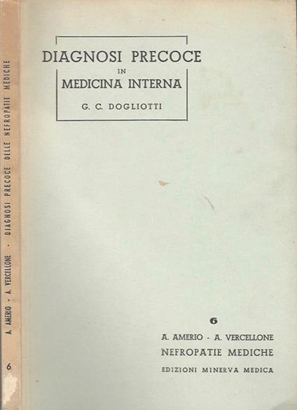 Diagnosi precoce delle nefropatie mediche - A. Amerio - copertina