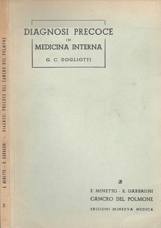 Diagnosi precoce del cancro al polmone - E. Minetto - copertina