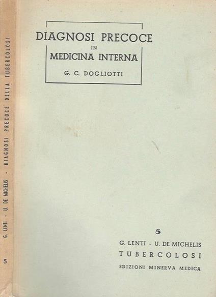 Diagnosi precoce della tubercolosi - G. Lenti - copertina