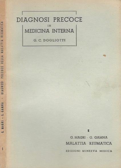 Diagnosi precoce della malattia reumatica - G. Magri - copertina