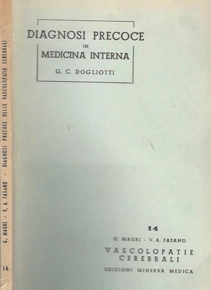 Diagnosi precoce delle vascolopatie cerebrali - G. Magri - copertina