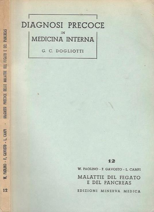 Diagnosi precoce dlle malattie del fegato e del pancreas - W. Paolino - copertina