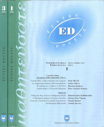 ED Euntes Docete - Commentaria Urbaniana - Nova series LXV Anno 2012 - copertina