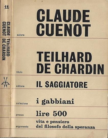 Teihard de Chardin - Claude Cuenot - copertina