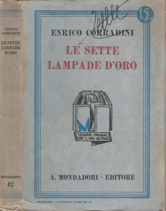 Le sette lampade d'oro - Enrico Corradini - copertina