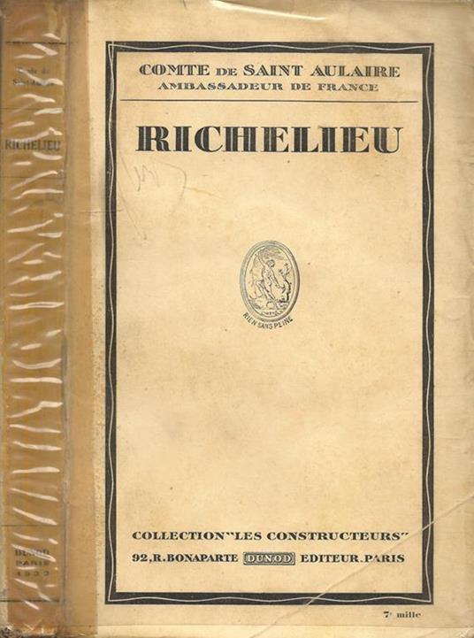 Richelieu - Libro Usato - Dunod Editeur - Les Constructeurs | IBS