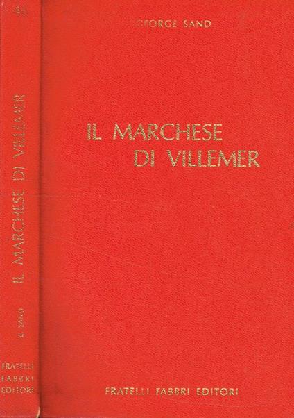 Il marchese di Villemer - George Sand - copertina