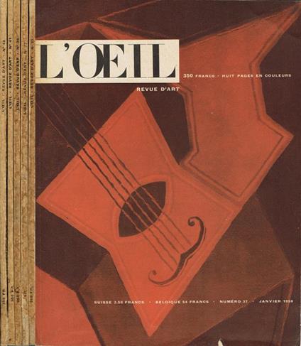 L' Oeil. Revue d'Art mensuelle - Année 1958 - copertina