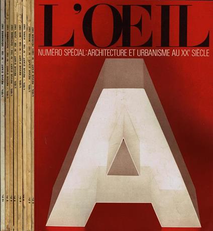 L' Oeil. Revue d'Art mensuelle - Année 1967 - copertina