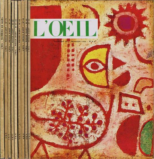 L' Oeil. Revue d'Art mensuelle - Année 1960 - copertina