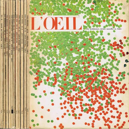 L' Oeil. Revue d'Art mensuelle - Année 1963 - copertina