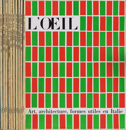 L' Oeil. Revue d'Art mensuelle - Année 1961 - copertina