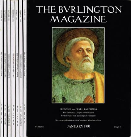The Burlington Magazine. Vol. CXXXIII - 1991 - copertina