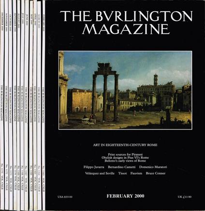 The Burlington Magazine. Vol. CXLII - 2000 - copertina