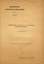 Complications oculaires de la spirochetose ictero-hemorragique. Extrait Archives d'Ophtalmologie n.s., t.2 n.9 septembre 1938