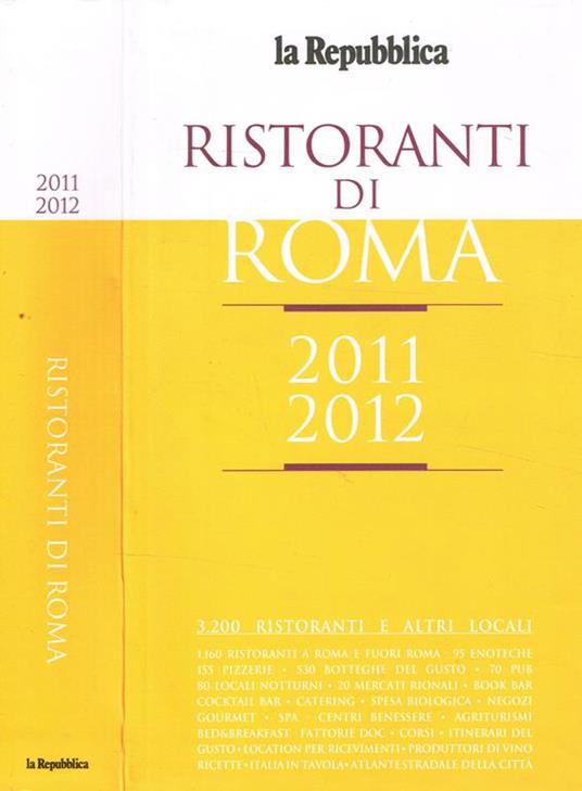 Ristoranti Di Roma 2011 2012 - Giuseppe Cerasa - copertina