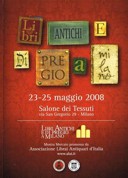 Libri Antichi E Di Pregio A Milano - copertina