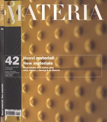 Materia Anno 2003 n. 42 - copertina